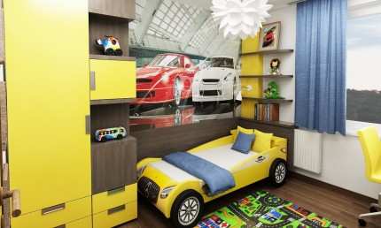 Projekt detskej izby s autíčkovou posteľou / Bratislava