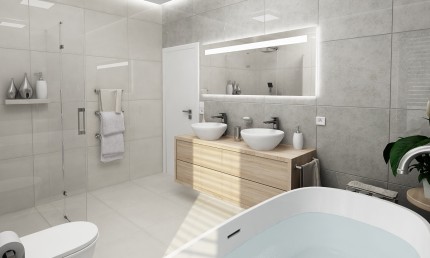 Projekt modernej kúpeľne / Gbeľany