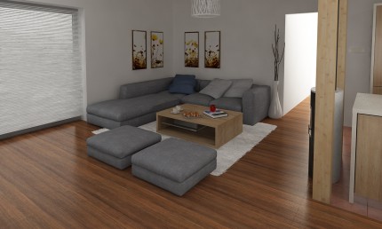 Návrh minimalistickej obývačky / Martin