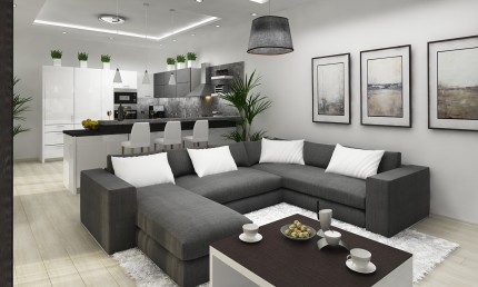 Návrh modernej obývačky / Zbyňov