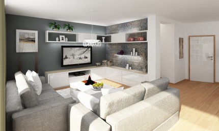 Projekt modernej obývačky / Rusovce