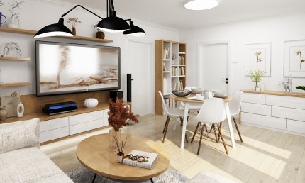 Návrh modernej obývačky s jedálňou/ Zvolen