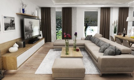 Návrh elegantnej obývačky/ Tomčany